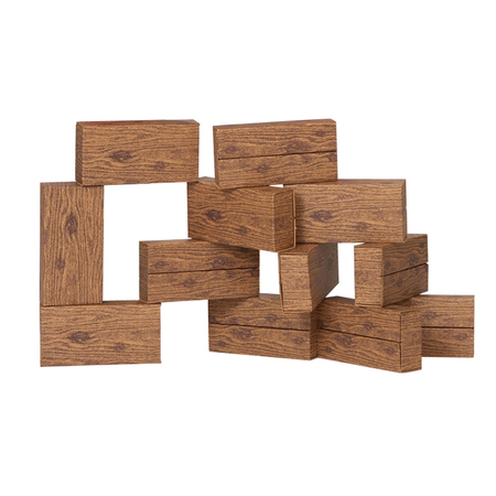 SMART MONKEY TOYS Giant Timber Blocks, 16 Pieces 5016